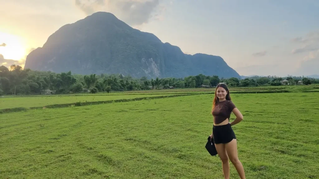 limestone mountain views central laos feuang district