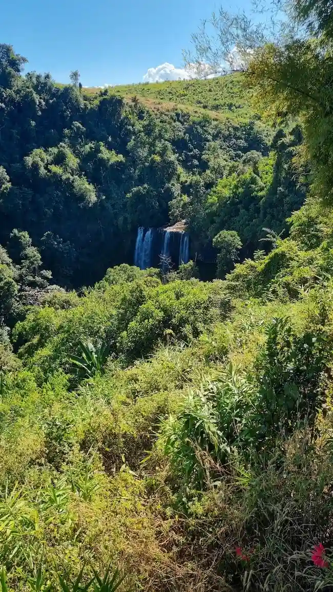 tad kiet ork waterfall bolaven plateau from the distance