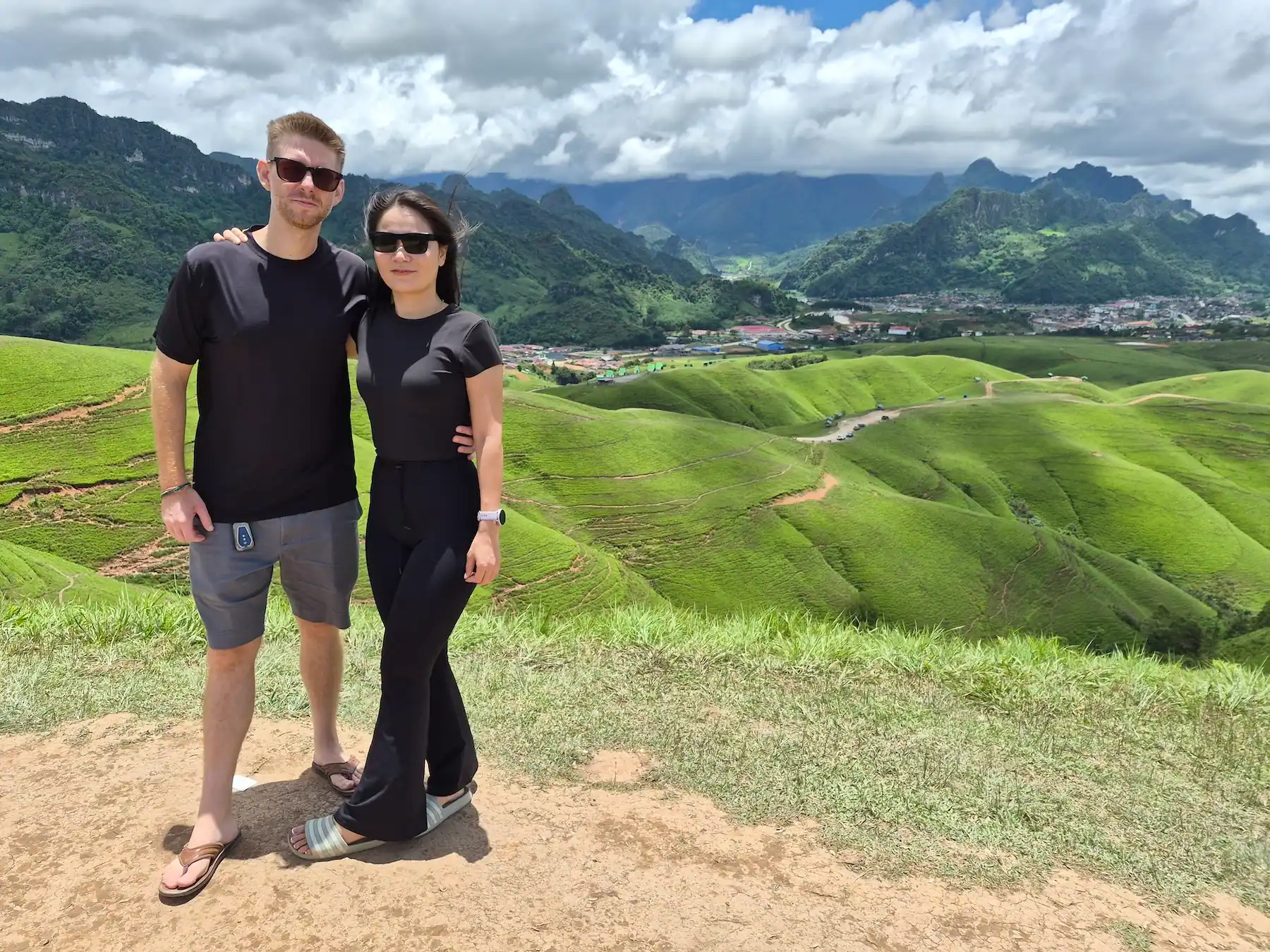 Laos Insider authors visiting Phou Hua Lon in Xaysomboun Province