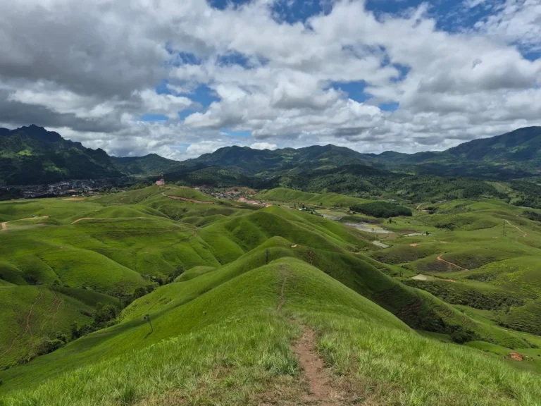 Green ridges of Phou Hua Lon in Xaysomboun Province, Laos